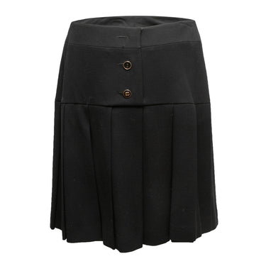 jazz Black Chanel Boutique Pleated Skirt Size US L - Atelier-lumieresShops Revival