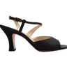 Black Salvatore Ferragamo Ankle Strap Heels Size 37.5 - Designer Revival