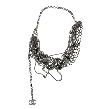 Silver-Tone Chanel Multistrand Chain-Link Belt - Designer Revival