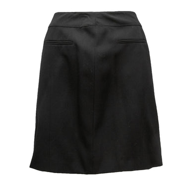 Vintage Black Chanel Boutique Spring/Summer 1996 Wool Skirt Size FR 46 - Designer Revival