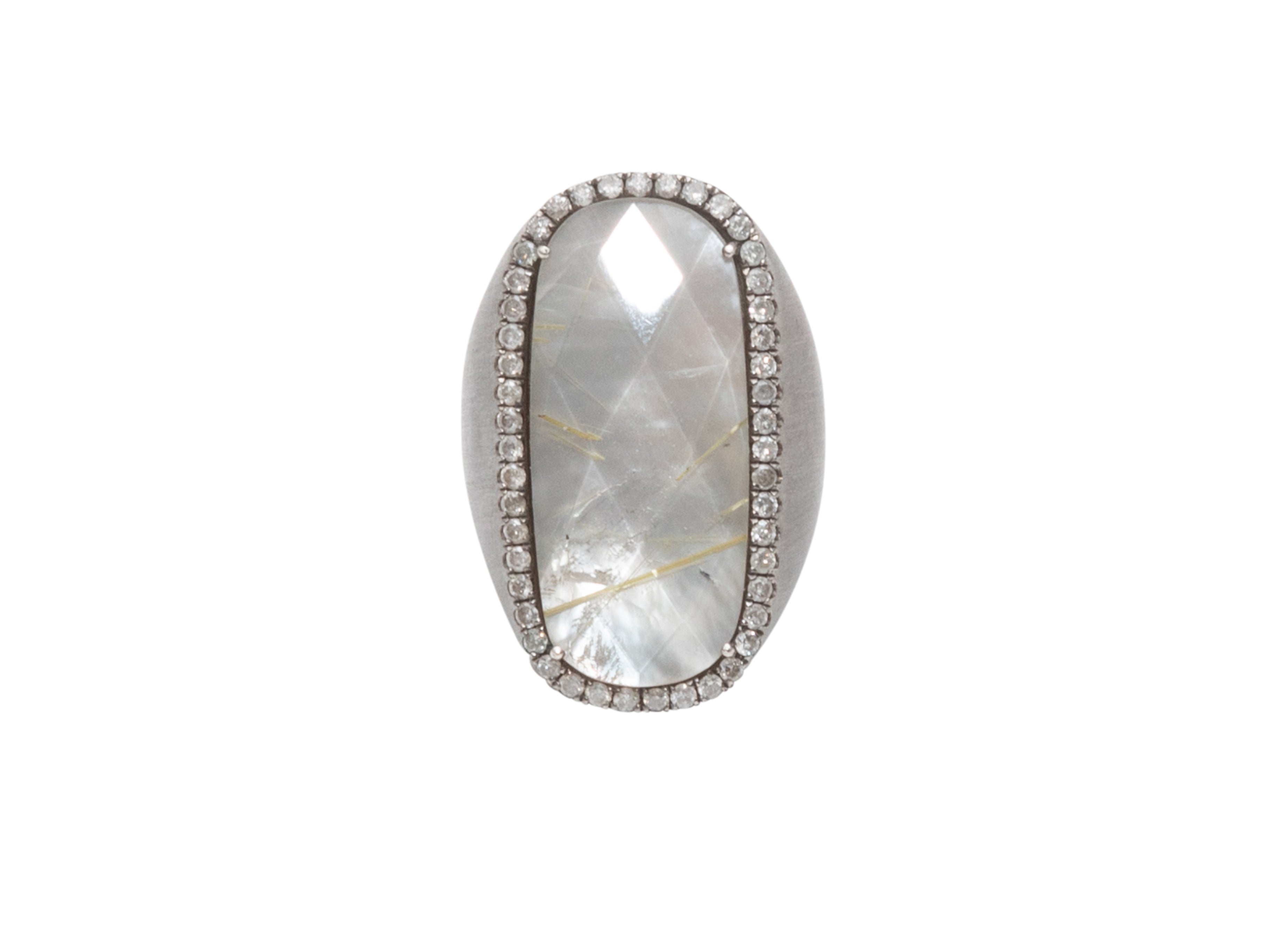 Mother of Pearl & Diamond S R Designs Ring - Designer Revival