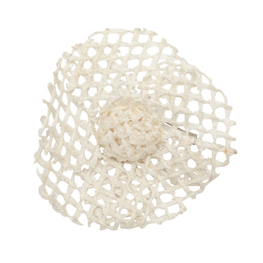 White Chanel Mesh Camellia Lapel Pin - Designer Revival