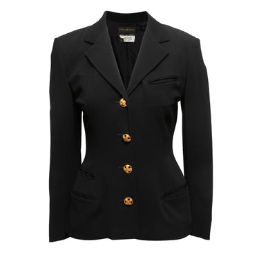 Vintage Black Donna Karan Wool Blazer Size US 4