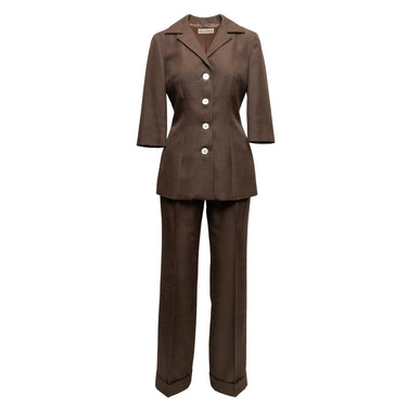 Brown Dolce & Gabbana Pant Suit Size IT 42 - Designer Revival