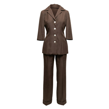 Brown Dolce & Gabbana Pant Suit Size IT 42 - Atelier-lumieresShops Revival