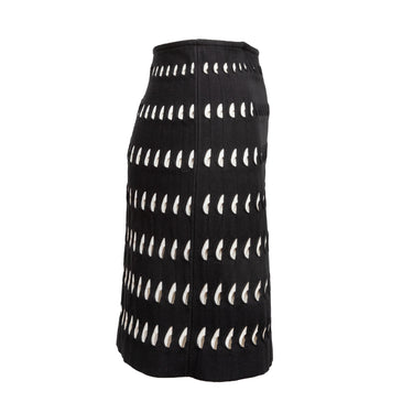 Black & White Alaia Cutout Pleated Skirt Size XS - Designer Revival
