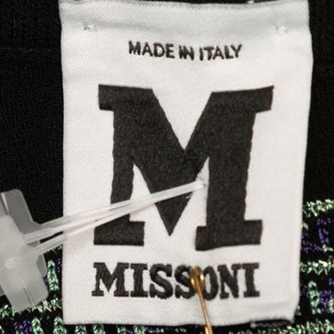 Black & Green M Missoni Knit Sleeveless Dress Size IT 40