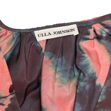 Eggplant and Multicolor Ulla Johnson Silk Tie-Dye Dress Size US 0 - Designer Revival