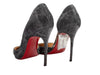 Black & Silver Christian Louboutin Pointed-Toe Pumps