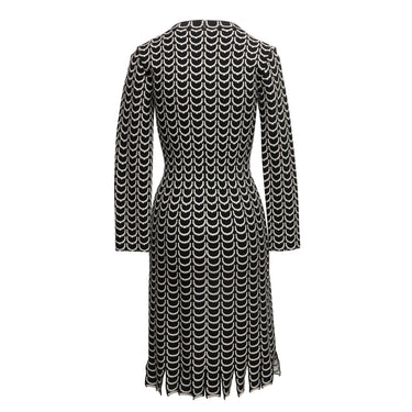 Black & White Alaia Knit Patterned Dress Size EU 40 - Atelier-lumieresShops Revival