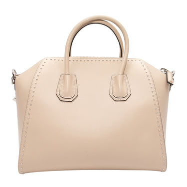 Beige Givenchy Large Antigona Handbag - Designer Revival