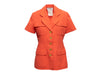 Vintage Orange Chanel Boutique Short Sleeve Blazer