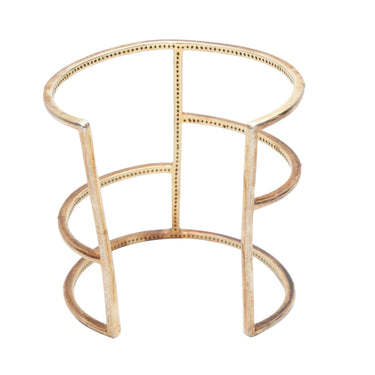 Gold Jennifer Miller Pave Diamond Geometric Cuff Bracelet - Designer Revival