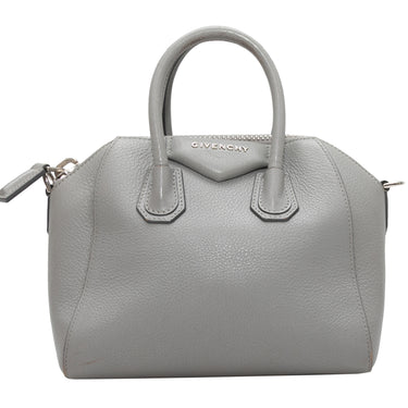 Grey Givenchy Mini Antigona Handbag - Designer Revival