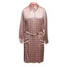 Vintage Light Pink Chanel Fall/Winter 2000 Printed Silk Dress Size FR 42 - Designer Revival