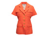 Vintage Orange Chanel Boutique Short Sleeve Blazer