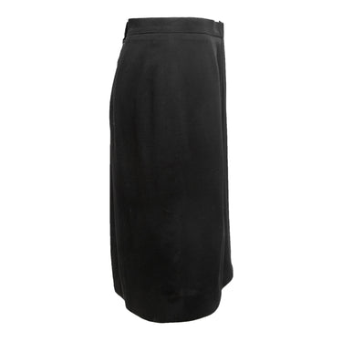Vintage Black Chanel Boutique Cruise 1998 Wool Skirt Size FR 46 - Designer Revival