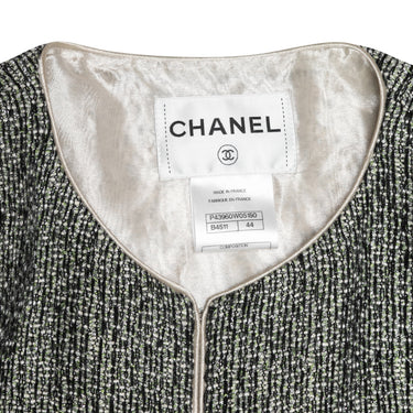 Black & Multicolor Chanel Alpaca-Blend Tweed Jacket Size FR 44 - Designer Revival