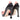Black & Pink Miu Miu Peep-Toe Bow Pumps Size 37.5