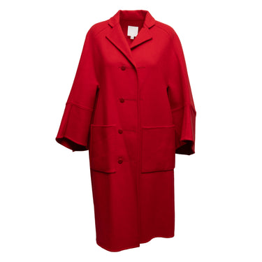 Vintage Red Chado by Ralph Rucci Wool Coat Size US L - Designer Revival
