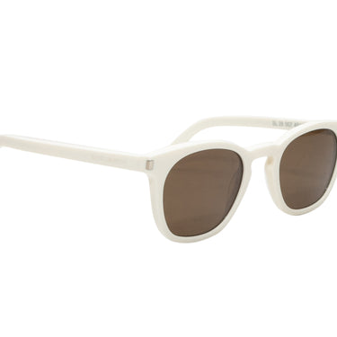 White Saint Laurent Wayfarer Sunglasses - Designer Revival