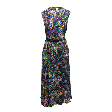 Multicolor Prada 2019 Floral Print Sleeveless Dress Size IT 44 - Designer Revival