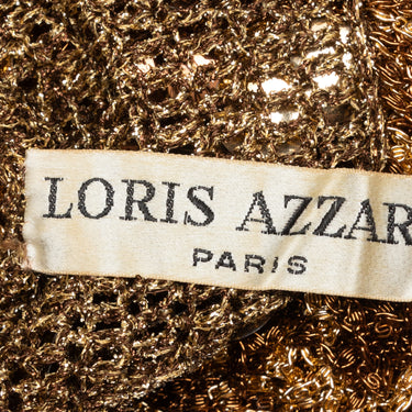 Gold Loris Azzaro Crochet Paillettes Top Size S - Designer Revival