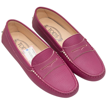 Purple Tod's Leather Driving Loafers Size 39 - Designer Revival