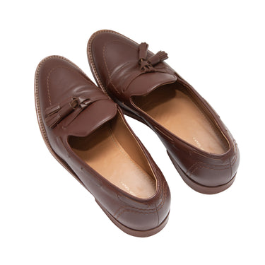 Brown Mansur Gavriel Leather Tassel Loafers Size 37 - Atelier-lumieresShops Revival