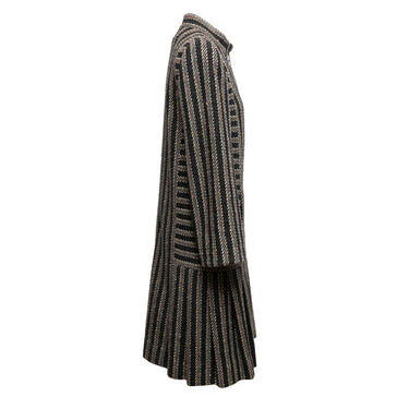 Vintage Black & White Pauline Trigere for Bergdorf Goodman Wool Coat Size O/S - Designer Revival