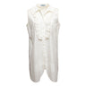 White Prada Sleeveless Button-Up Dress Size IT 46 - Designer Revival