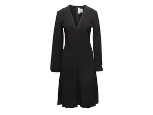 Black Balenciaga Long Sleeve Midi Dress