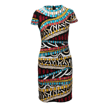 Black & Multicolor Alice + Olivia Beaded Dress Size US 10 - Designer Revival