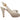 Grey Prada Leather Peep-Toe Bow Pumps Size 37