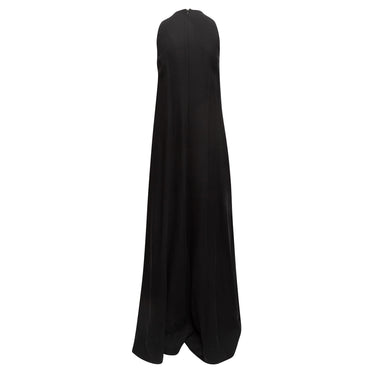 Black Valentino Silk Tie Neck Gown size EU 40 - Designer Revival
