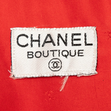 Vintage Red Chanel Boutique Tweed Skirt Size US S - Designer Revival