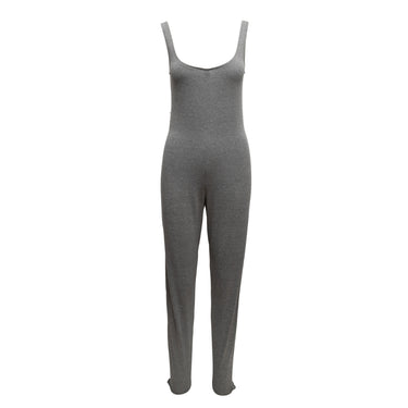 Vintage Grey Omo Norma Kamali Stirrup Jumpsuit Designer Size Petite - Atelier-lumieresShops Revival