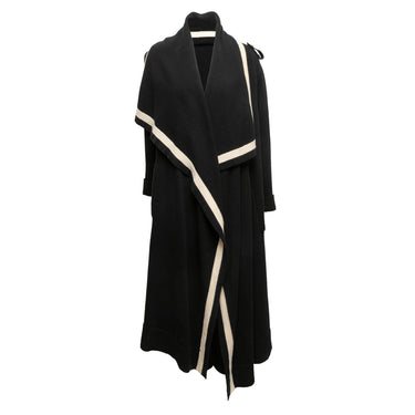 Black & White Alexander McQueen Wool Longline Cardigan Size US M - Designer Revival