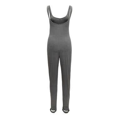 Vintage Grey Omo Norma Kamali Stirrup Jumpsuit Designer Size Petite