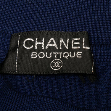 Vintage Navy Chanel Boutique Skirt Size US L - Designer Revival