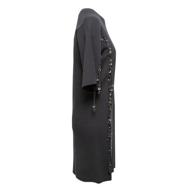 Black Chloe Wool Grommet-Embellished Knit Dress Size US XS - Designer Revival