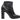 Black Chloe Heeled Leather Ankle Boots Size 37