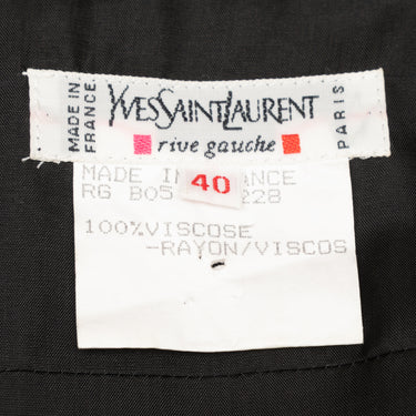 Vintage Black & White Yves Saint Laurent Floral Print Dress Size EU 40 - Designer Revival
