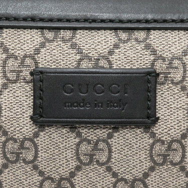 Beige & Black Gucci Monogram Crossbody Briefcase - Designer Revival