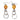 Silver & Light Orange Mario Buccellati Dangly Earrings