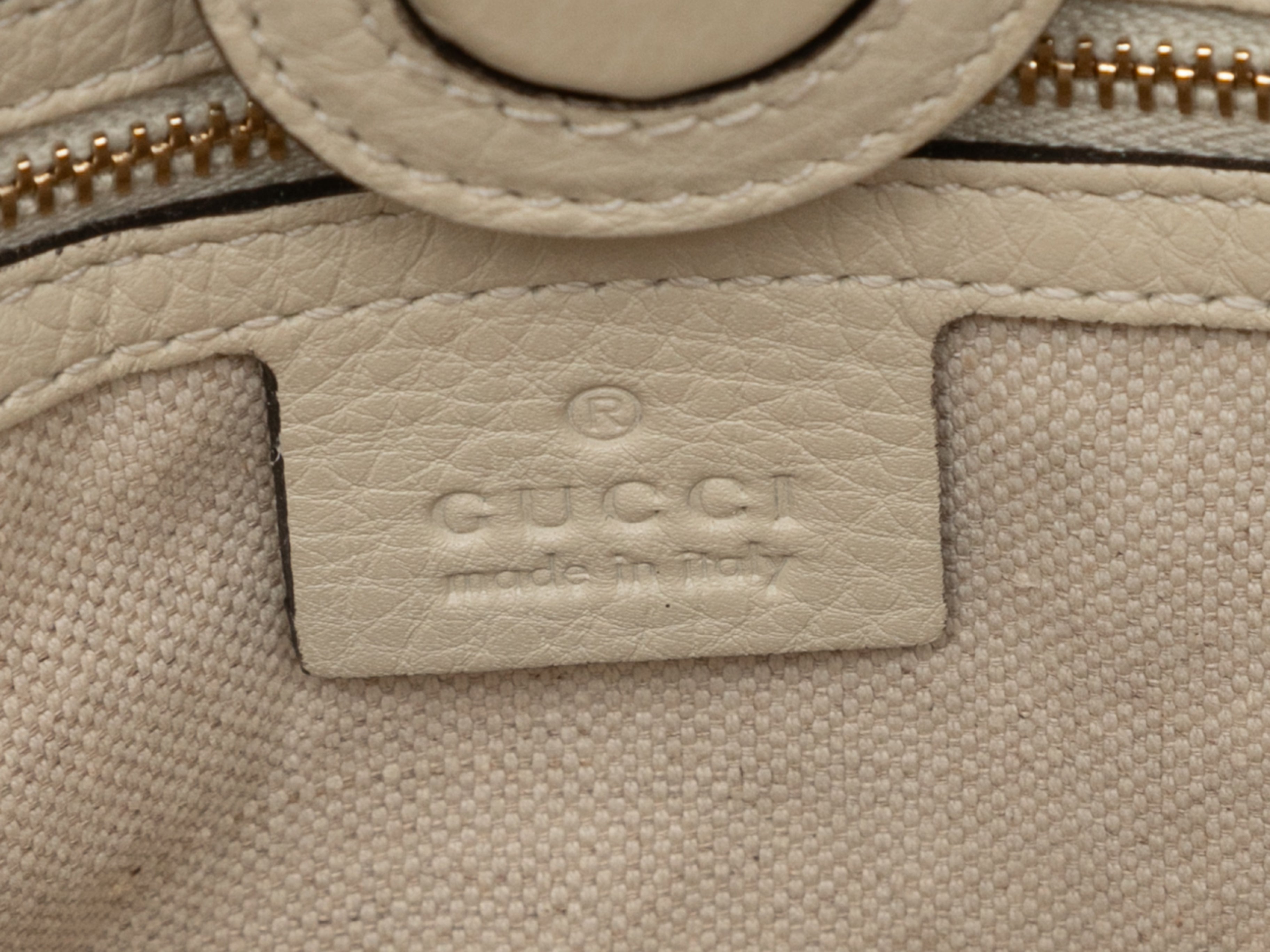 RvceShops Revival, White Gucci Leather Tote Bag