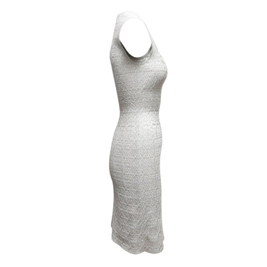Silver Alaia Knit Sleeveless Dress Size EU 42 - Designer Revival