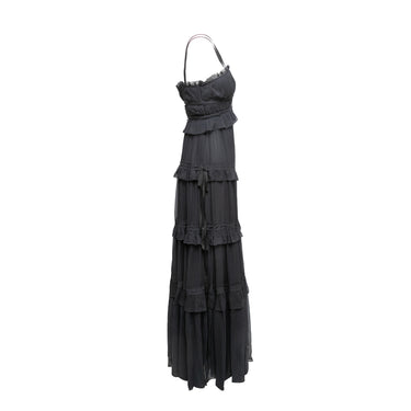 Navy Ulla Johnson Fall/Winter 2022 Agathe Silk Dress Size US 2 - Atelier-lumieresShops Revival