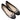 Silver & Black Chanel Cap-Toe Flats Size 39.5 - Designer Revival