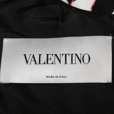 Black & Multicolor Valentino Wool & Silk Floral Print Dress Size US 00 - Designer Revival